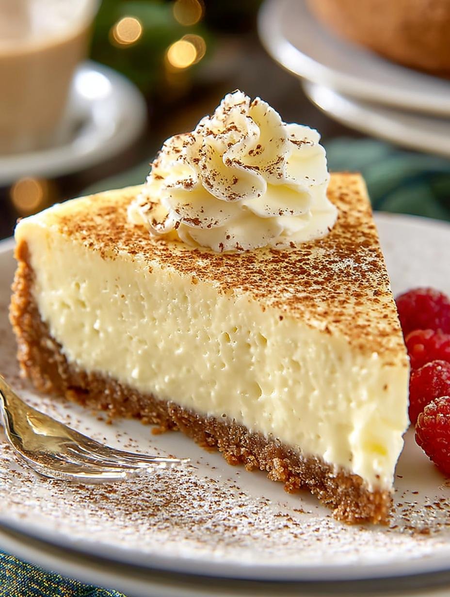Irresistible Eggnog Cheesecake Festive