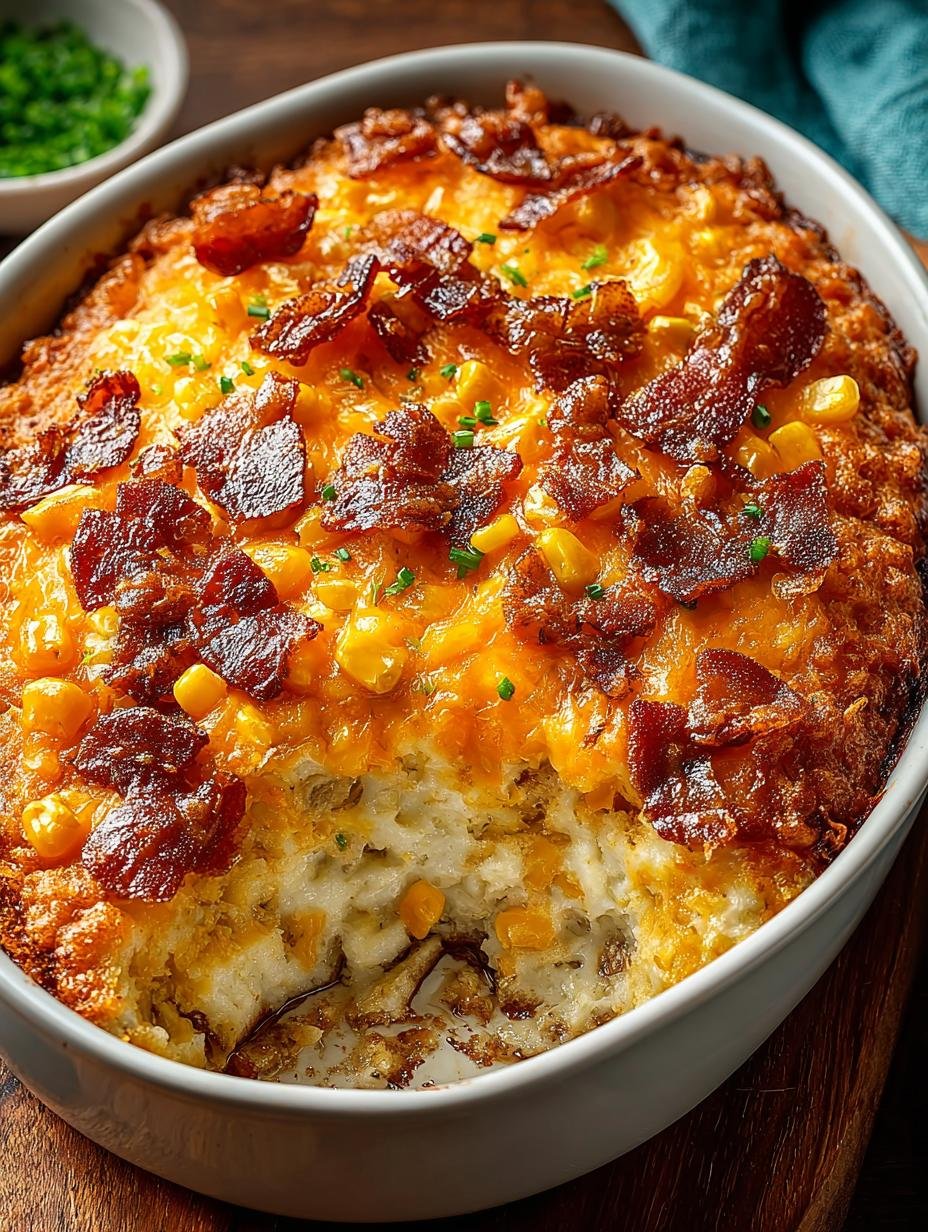 Irresistible Loaded Corn Casserole