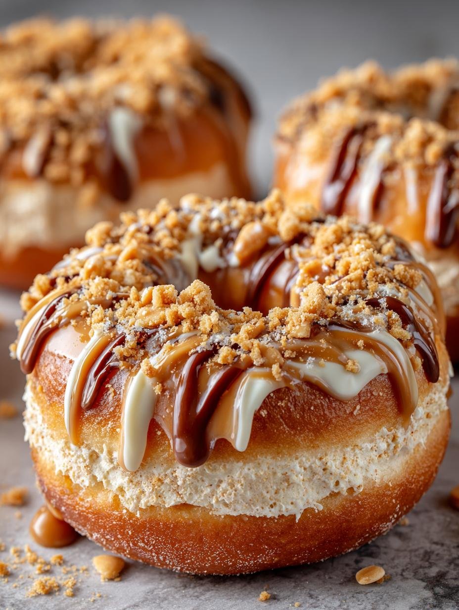 Peanut Butter Cheesecake Donuts: 12 Decadent Treats - Peanut Butter Cheesecake Donuts - main visual representation