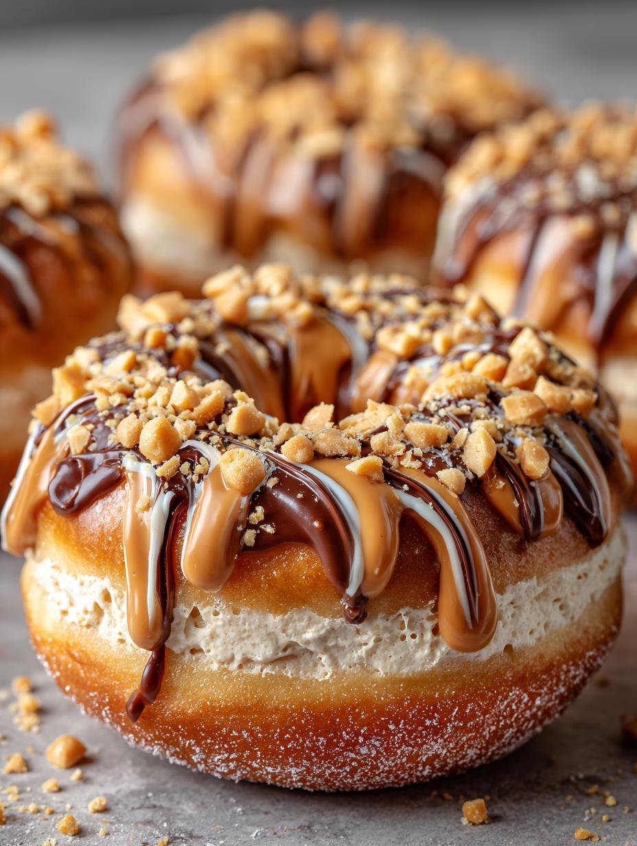 Peanut Butter Cheesecake Donuts: 12 Decadent Treats - Peanut Butter Cheesecake Donuts - additional detail