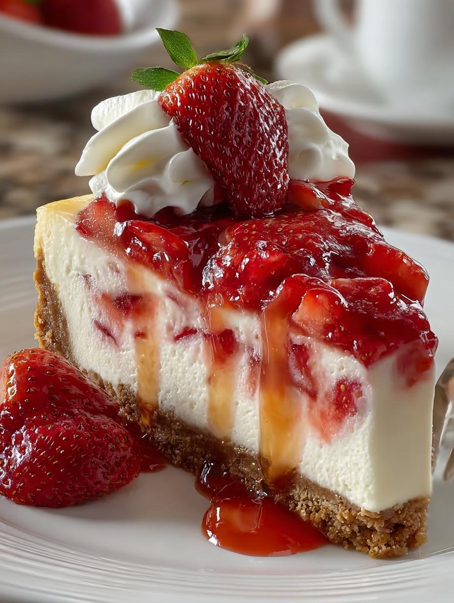 Strawberries Cream Cheesecake Swirled: 12 Irresistible Layers - Strawberries Cream Cheesecake Swirled - main visual representation