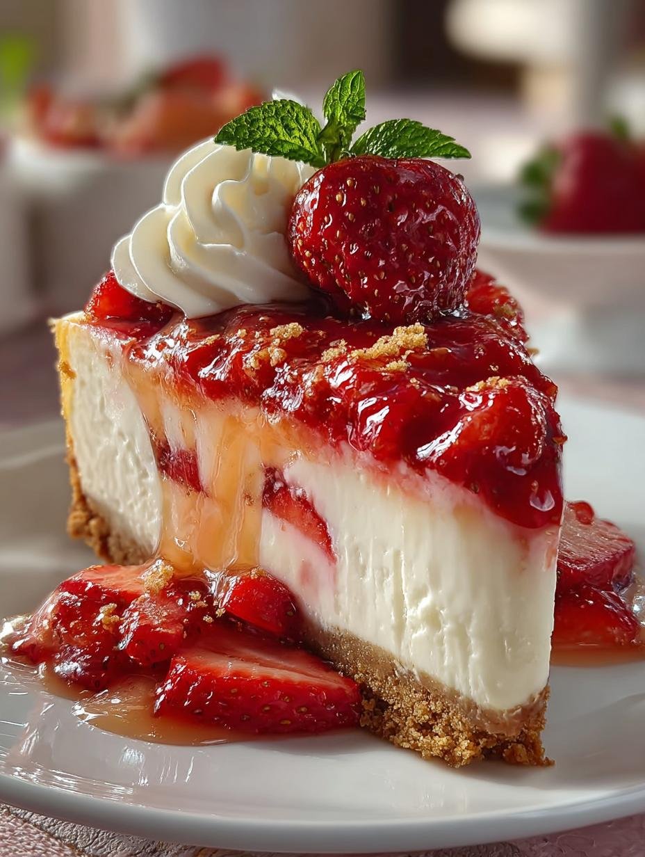 Strawberries Cream Cheesecake Swirled: 12 Irresistible Layers - Strawberries Cream Cheesecake Swirled - additional detail