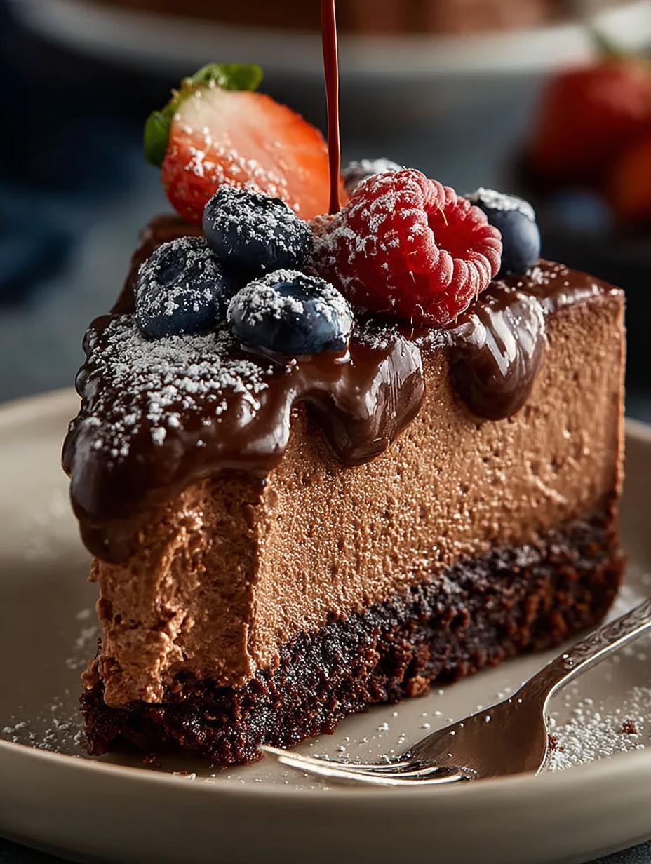 Decadent Vegan Chocolate Mousse Cake Recipe - Vegan Chocolate Mousse Cake - additional detail