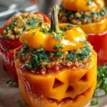 Vegan Jack Lantern Peppers