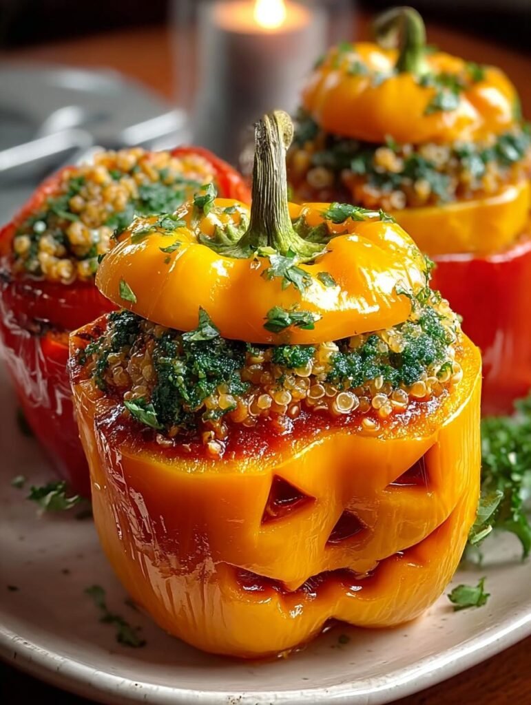 Vegan Jack Lantern Peppers