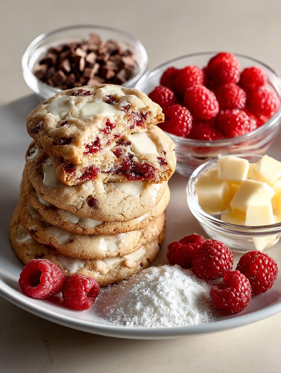 White Chocolate Raspberry Cookies
