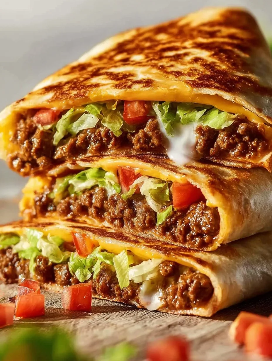 Delicious Keto Crunchwraps with fresh ingredients and low-carb filling