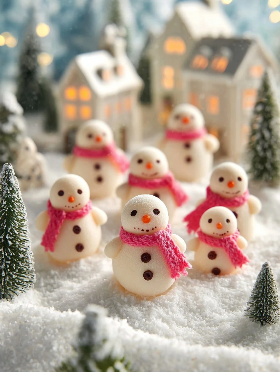 No-bake snowman truffles decorated for holiday treats