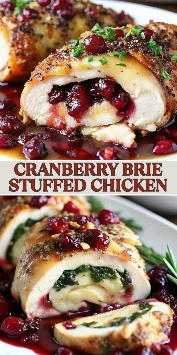 Cranberry Brie Stuffed Chicken
