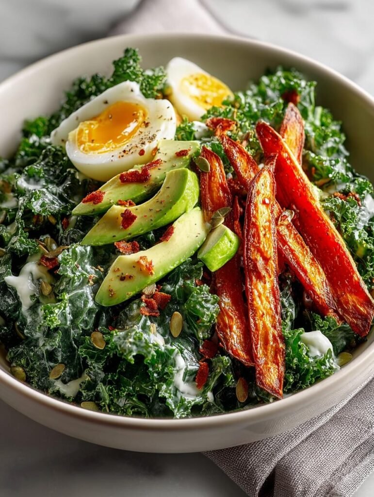 Avocado Kale Caesar Salad