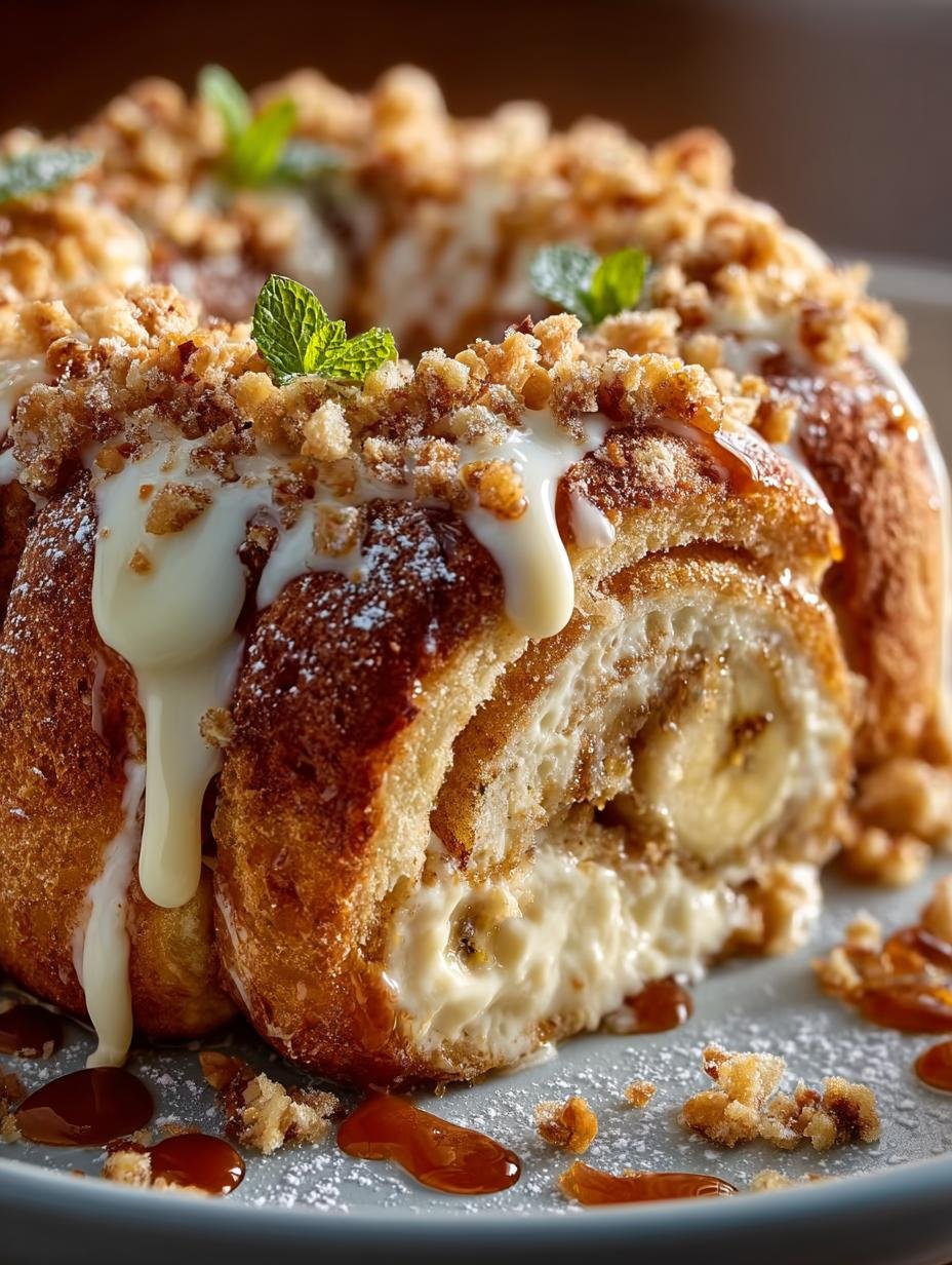 Banana Pudding Rolls with Gooey Vanilla Pudding Delight - Banana Pudding Rolls with - additional detail