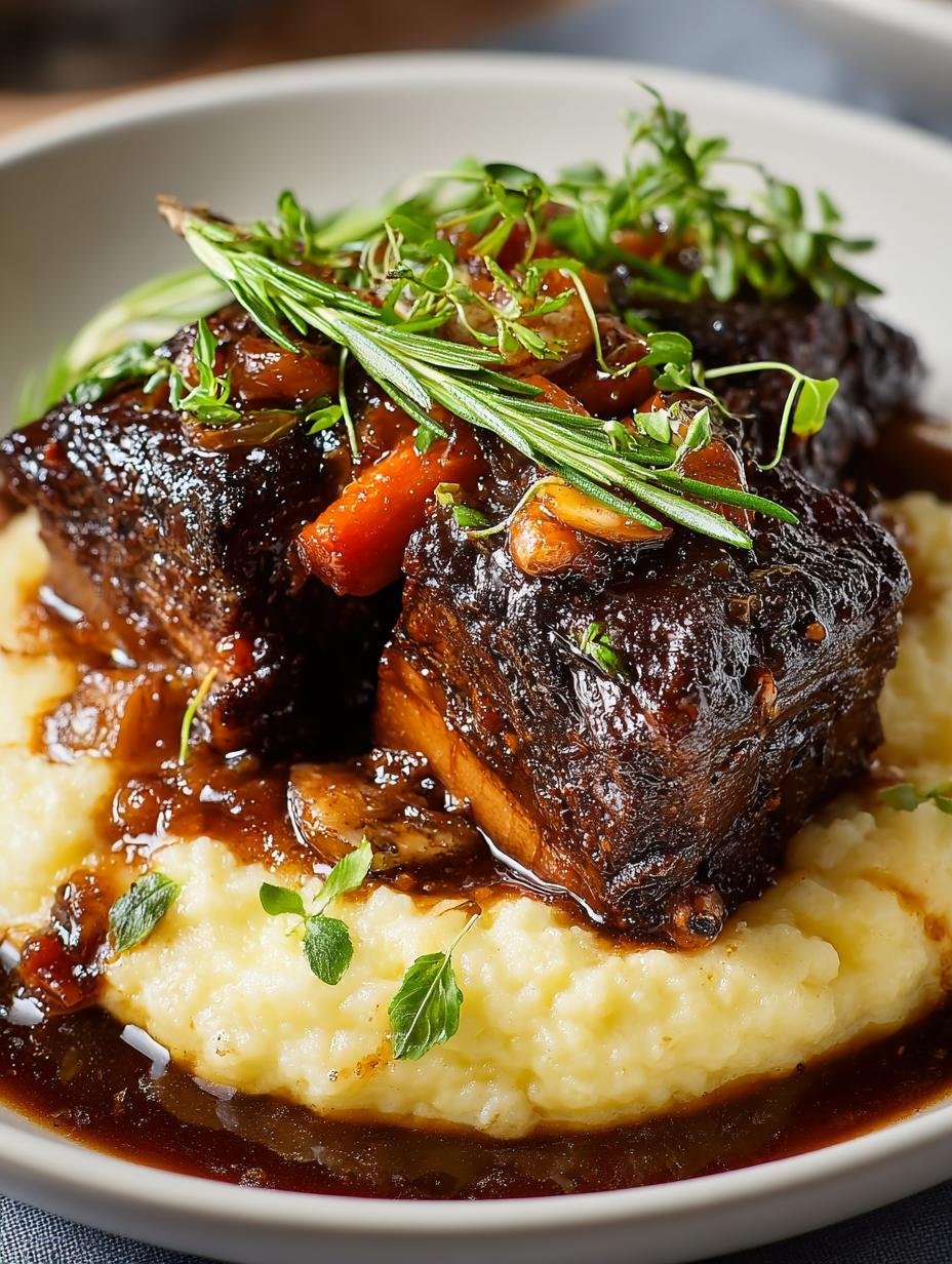 Braised Short Ribs with Mashed Potatoes for Cozy Nights - Braised Short Ribs with - main visual representation