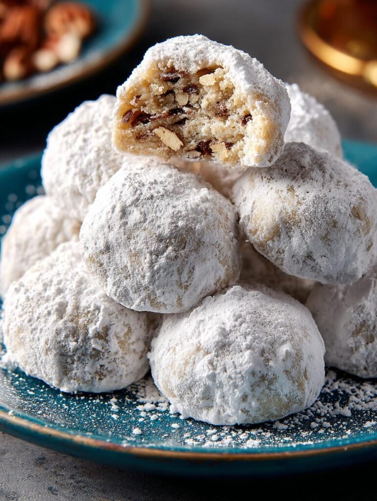 Buttery Pecan Snowball Cookies