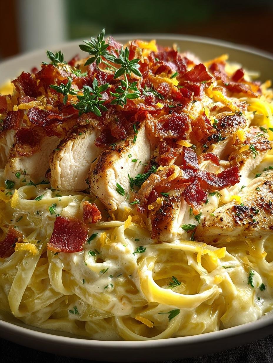 Cheddar Bacon Chicken Alfredo