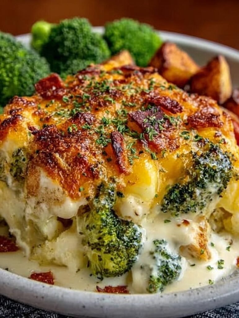 Cheesy Chicken Broccoli Baked