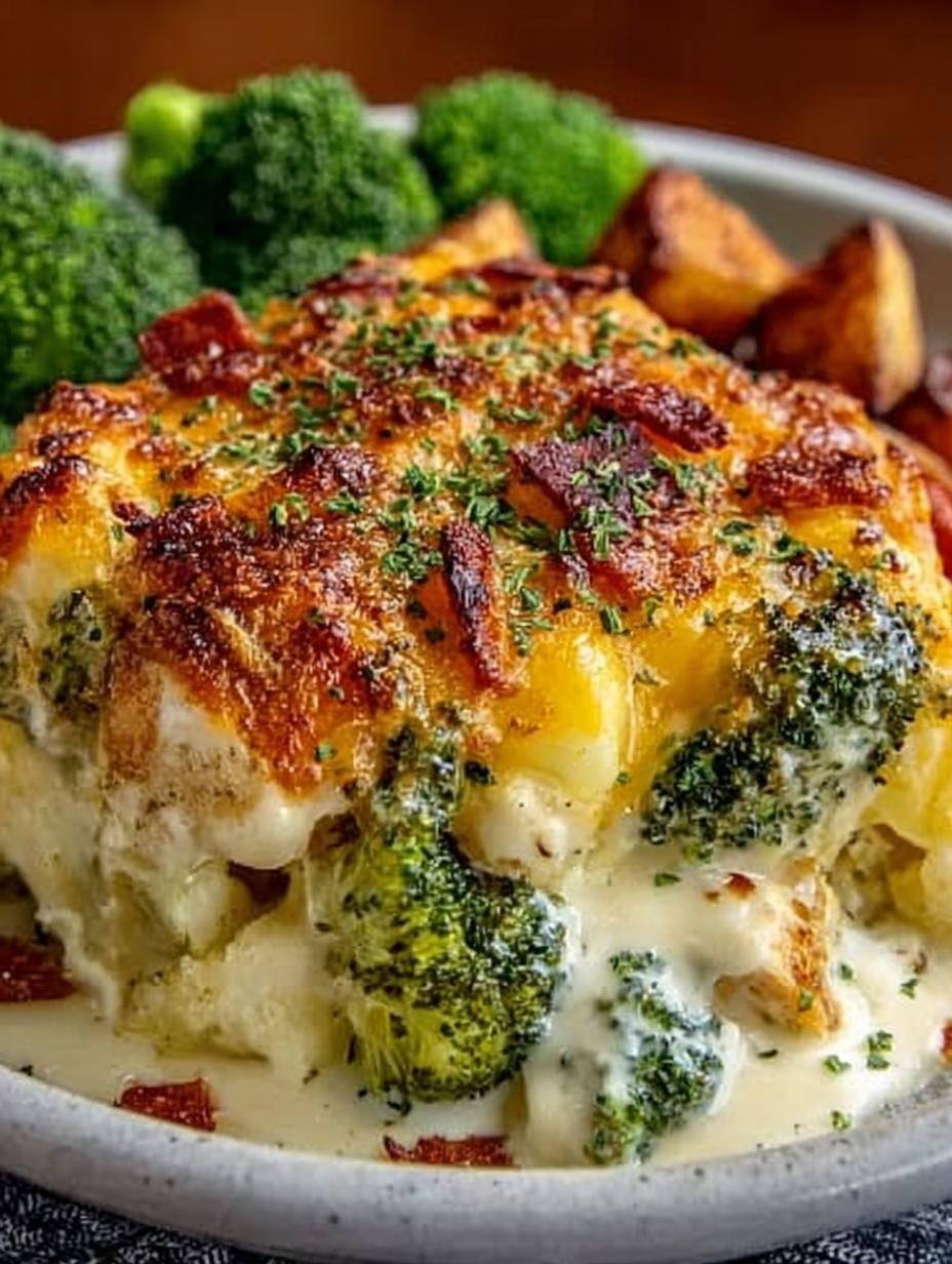 Cheesy Chicken Broccoli Baked