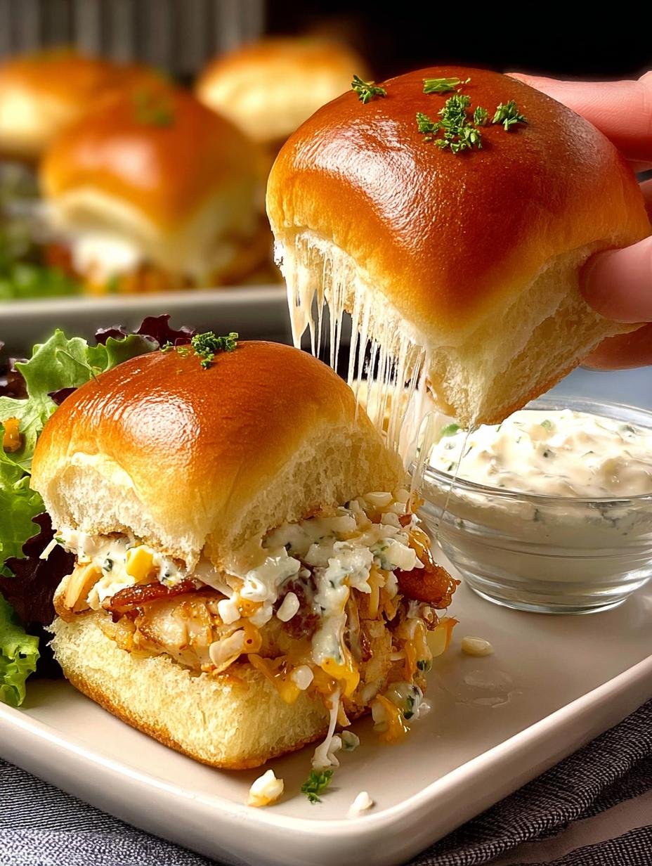 Chicken Bacon Ranch Sliders