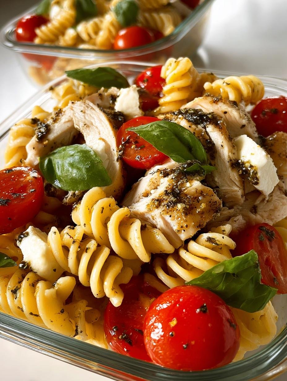 Chicken Caprese Pasta Salad