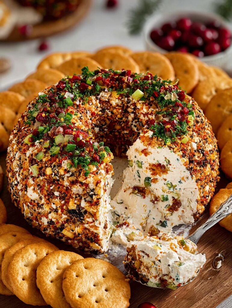 Christmas Wreath Cheese Ball