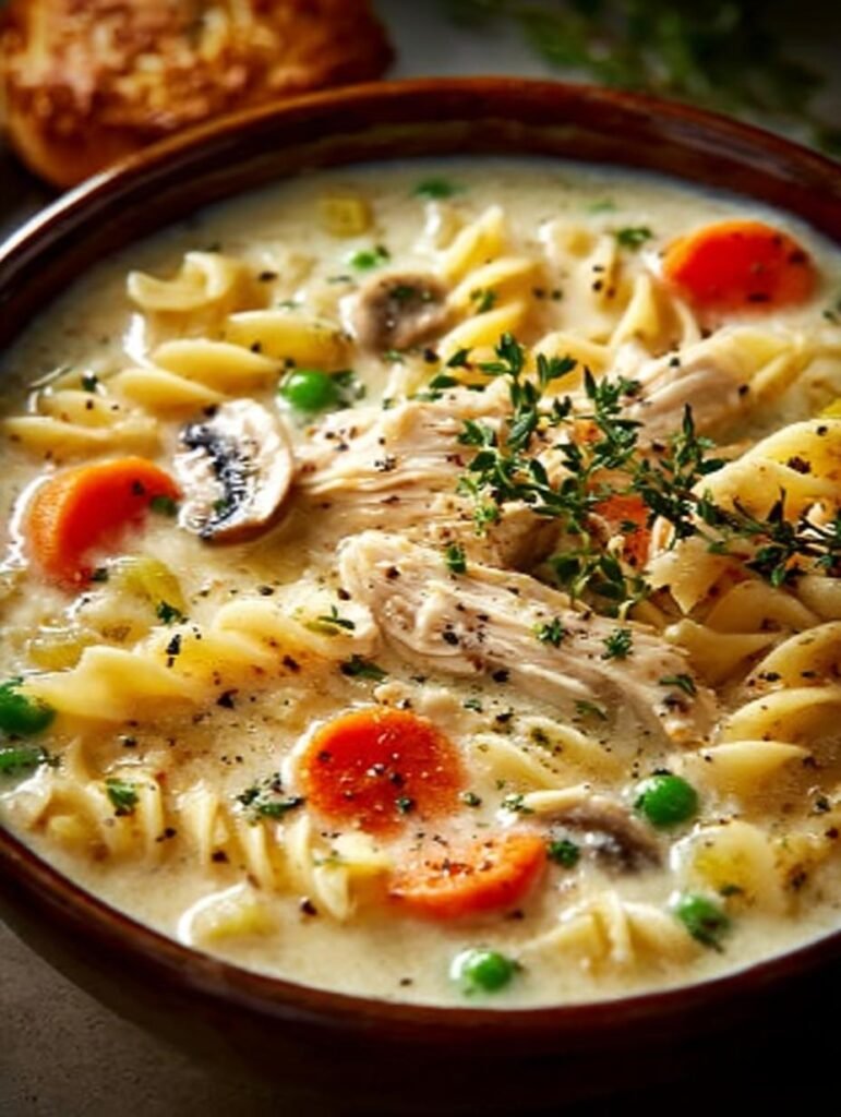Creamy Chicken Pasta Soup
