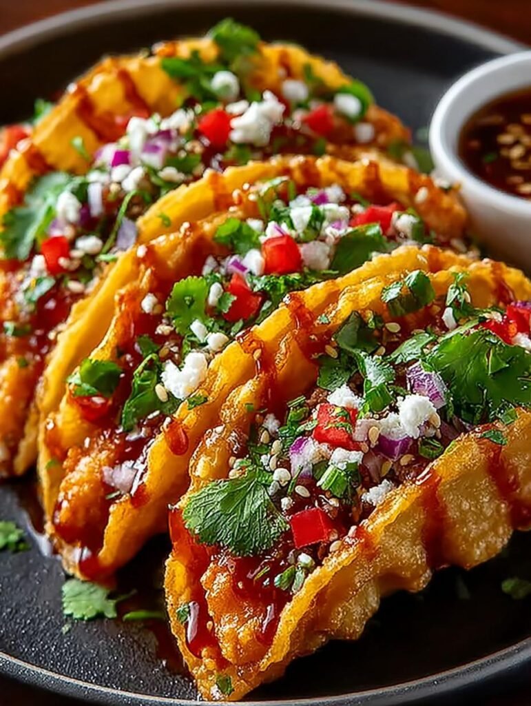 Crispy Chicken Wonton Tacos