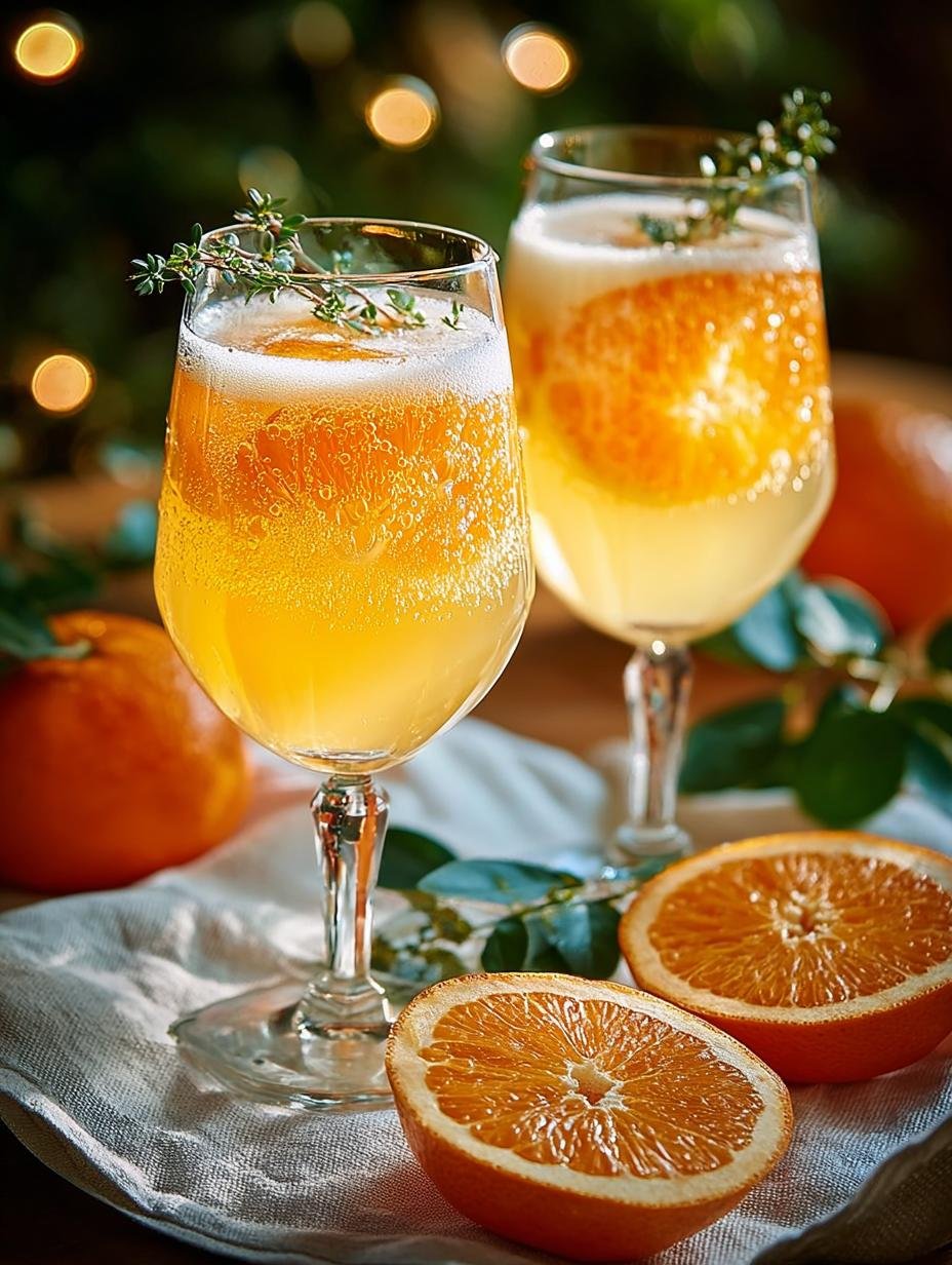 Festive Clementine Champagne Spritz