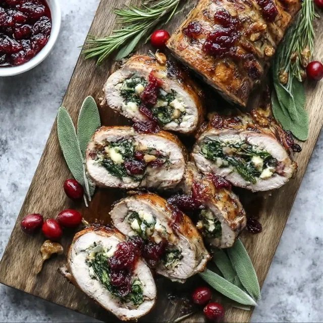 Christmas Stuffed Pork Tenderloin