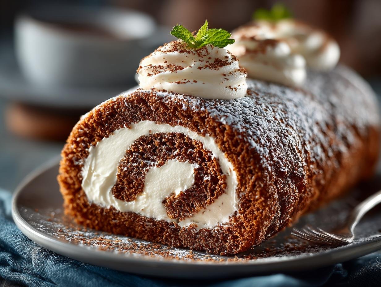 Gingerbread Cake Roll: A Festive Holiday Delight - Gingerbread Cake Roll - additional detail