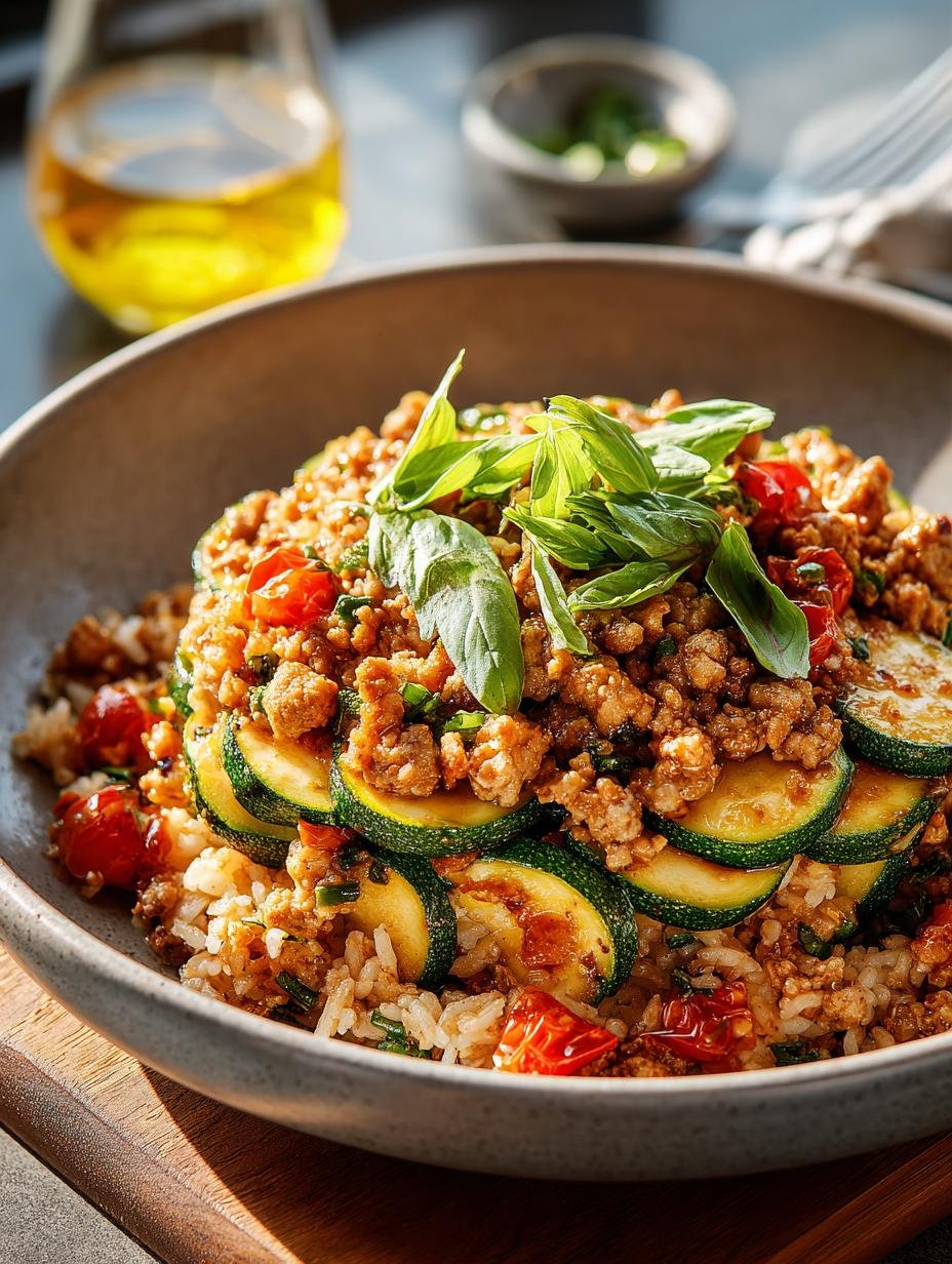 Ground Turkey Skillet with Zucchini & Rice: 30-Minute Delight 2 Ground Turkey Skillet with Zucchini & Rice: 30-Minute Delight - Ground Turkey Skillet with - main visual representation