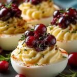Harvest Cranberry Deviled Eggs