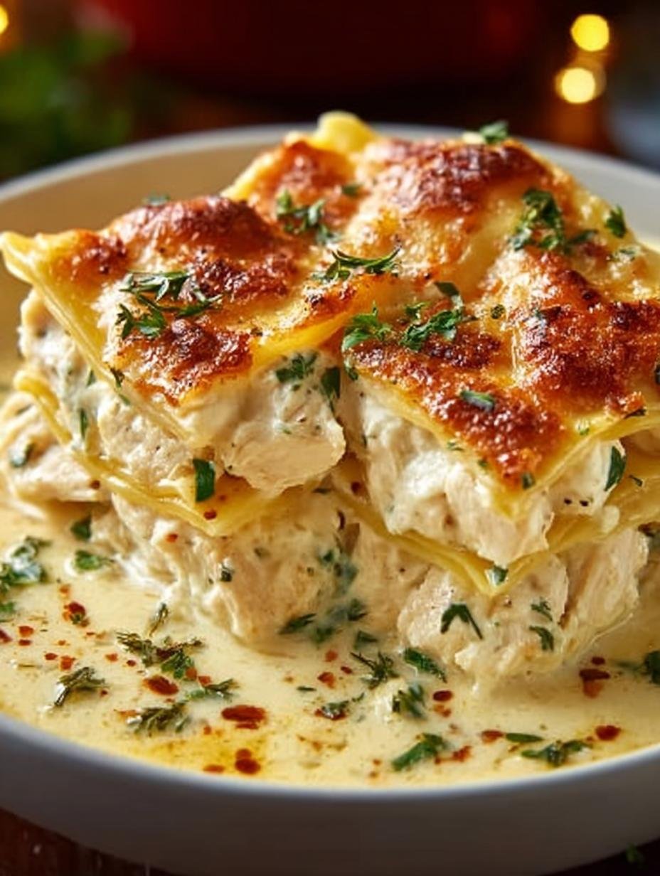 Heavenly White Chicken Lasagna: 7 Comforting Layers - Heavenly White Chicken Lasagna - additional detail