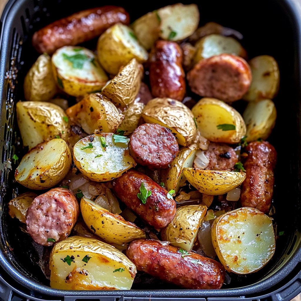 Air Fryer Sausage and Potatoes