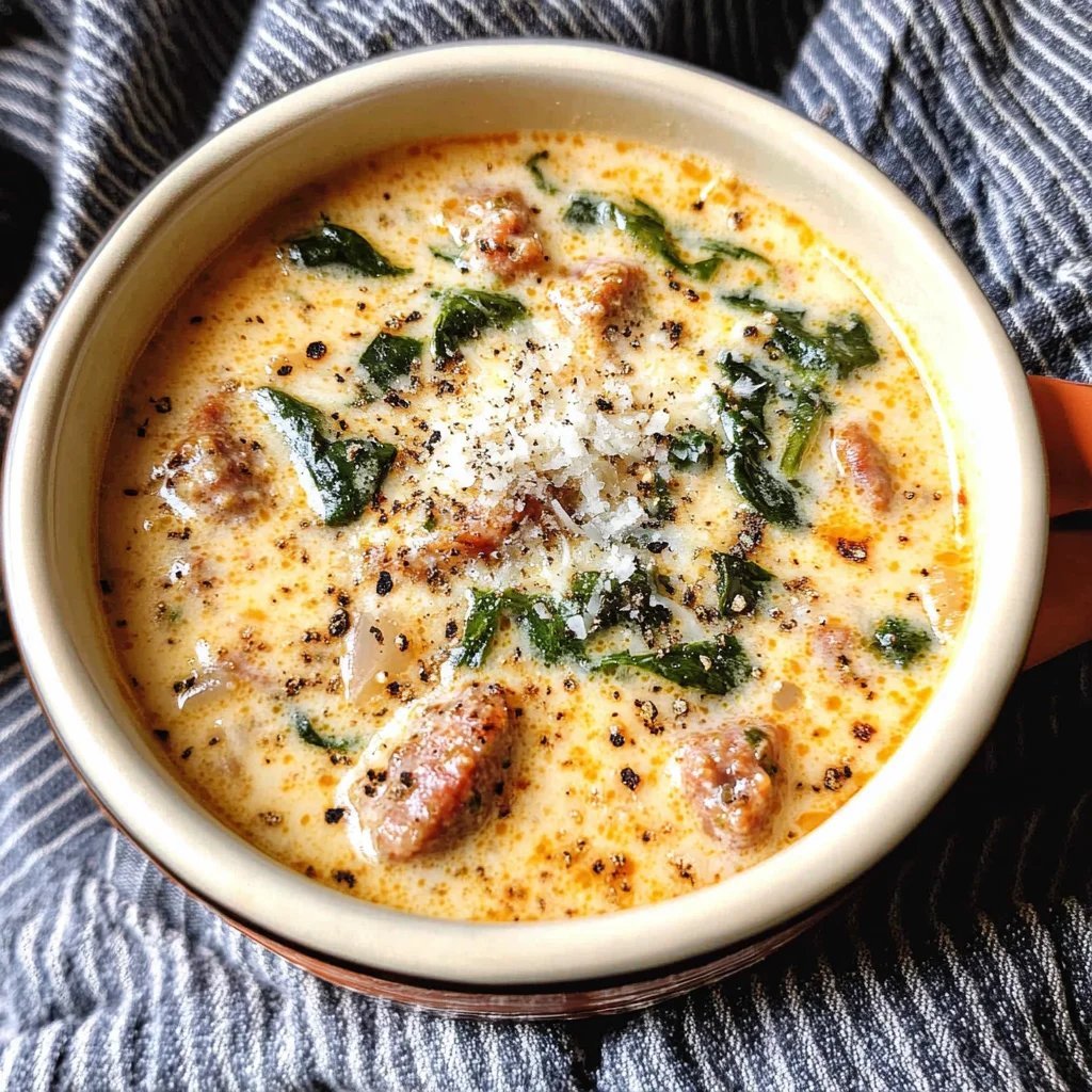Creamy Keto Italian Sausage Soup