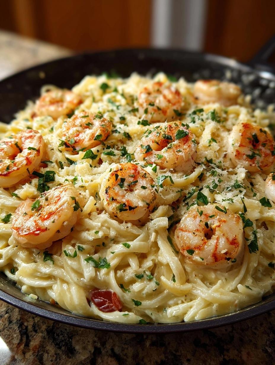One Pot Shrimp Alfredo: A Creamy Delight in 30 Minutes - One Pot Shrimp Alfredo - main visual representation