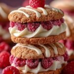 Raspberry Cream Sandwich Cookies