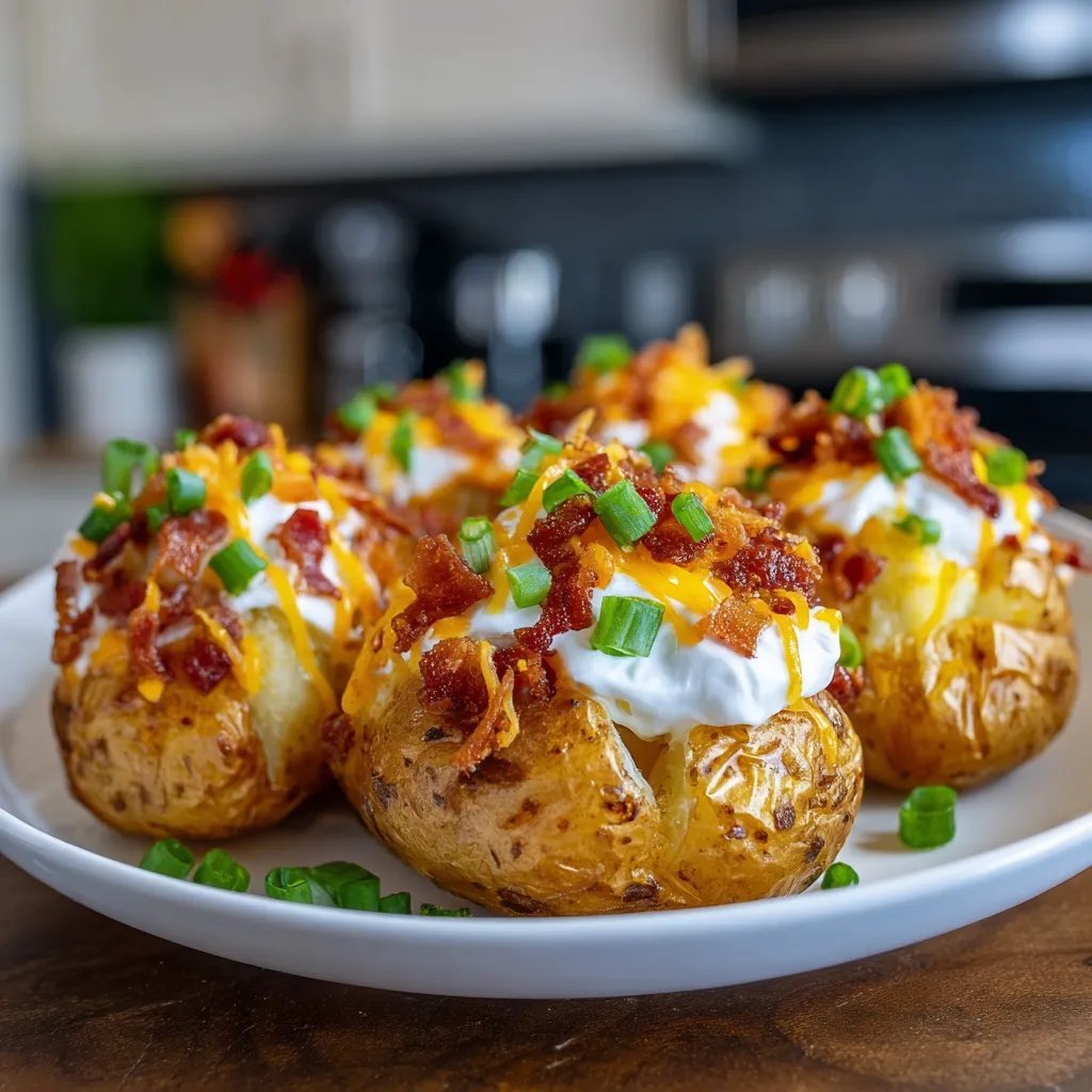 Air Fryer Loaded Potatoes Amazingly Easy Crispy