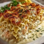 Shrimp Alfredo Lasagna Roll