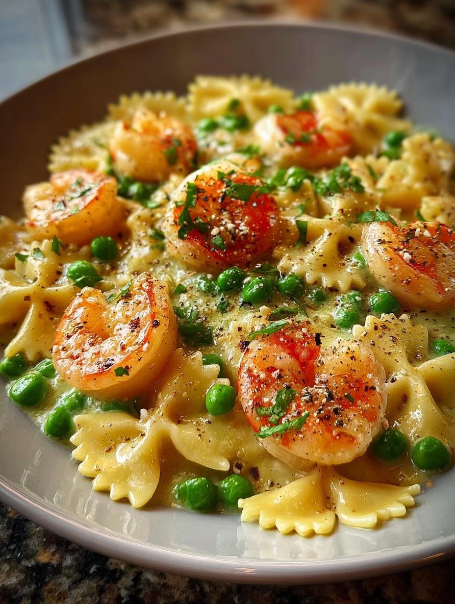 25-Minute Shrimp Pea Creamy Farfalle: A Flavorful Delight - Shrimp Pea Creamy Farfalle - main visual representation