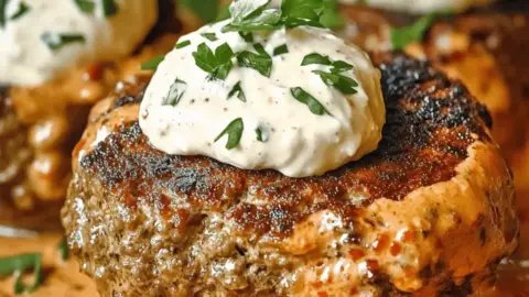 Keto Feta Burgers with Tomato Cream for a Flavor Boost