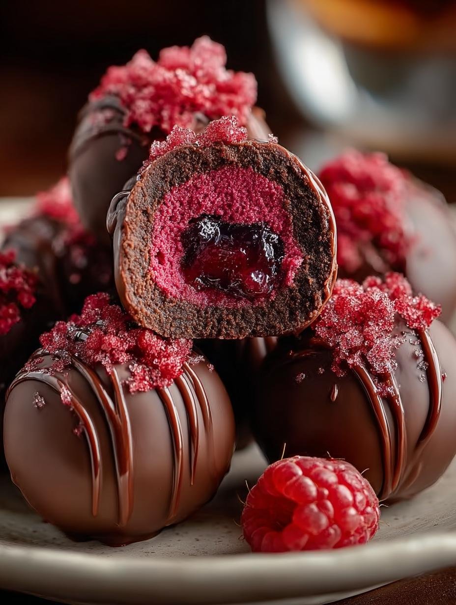 Velvety Raspberry Truffles Melt: A Decadent Delight - Velvety Raspberry Truffles Melt - main visual representation
