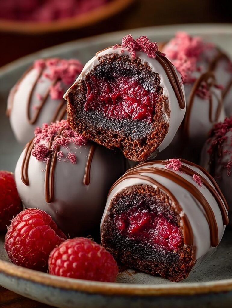 Velvety Raspberry Truffles Melt