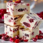 White Chocolate Cranberry Fudge
