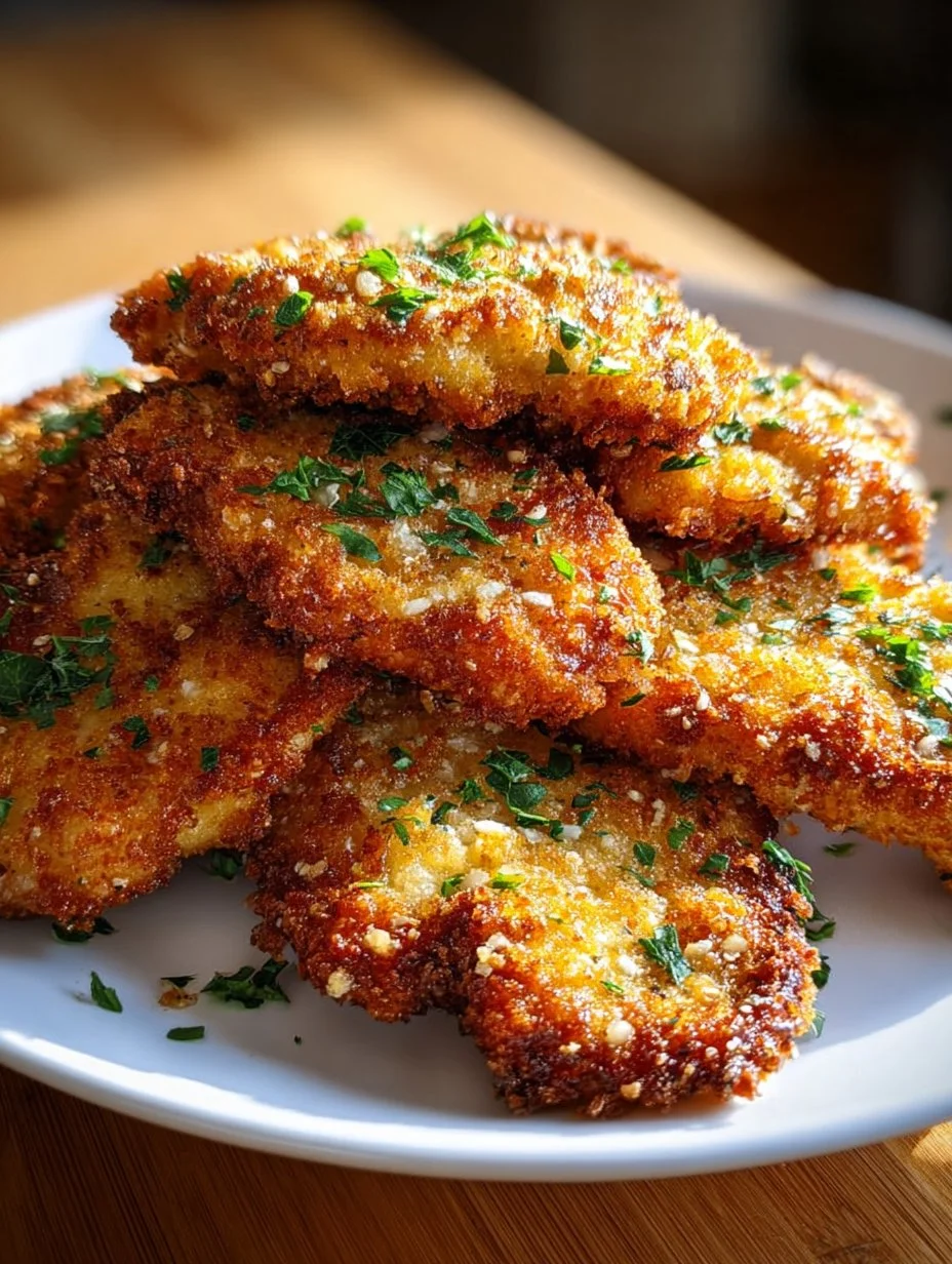 Delicious Air Fryer Parmesan Crusted Chicken recipe served on a plate