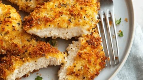 Crispy Air Fryer Parmesan Crusted Chicken Recipe