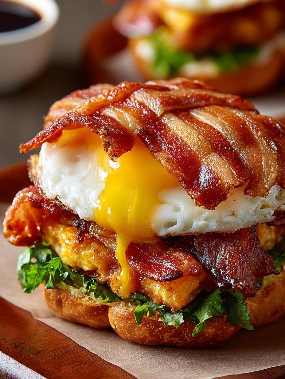 Bacon Weave Breakfast Sandwich