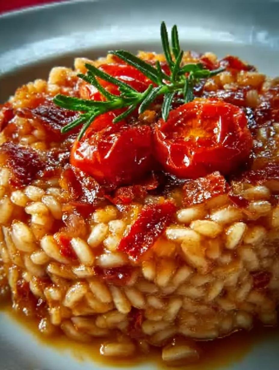 Caramelized Onion Tomato Risotto