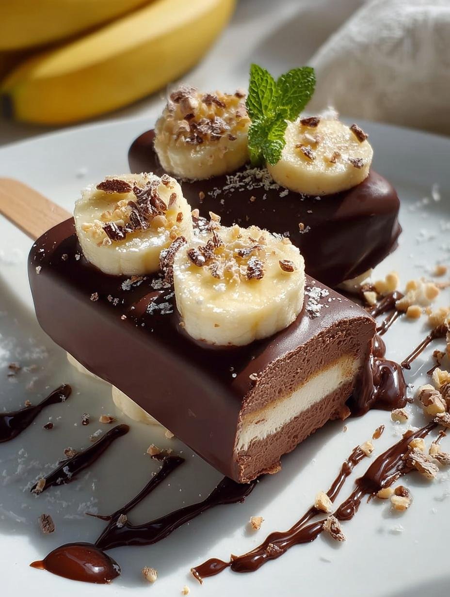 Chocolate Covered Banana Ice Cream Bars You'll Adore - Chocolate Covered Banana Ice - main visual representation