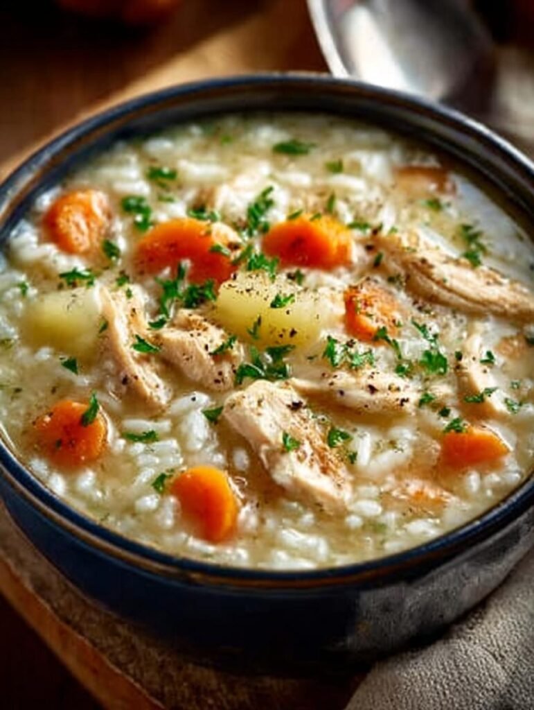 Crack Chicken Rice Soup