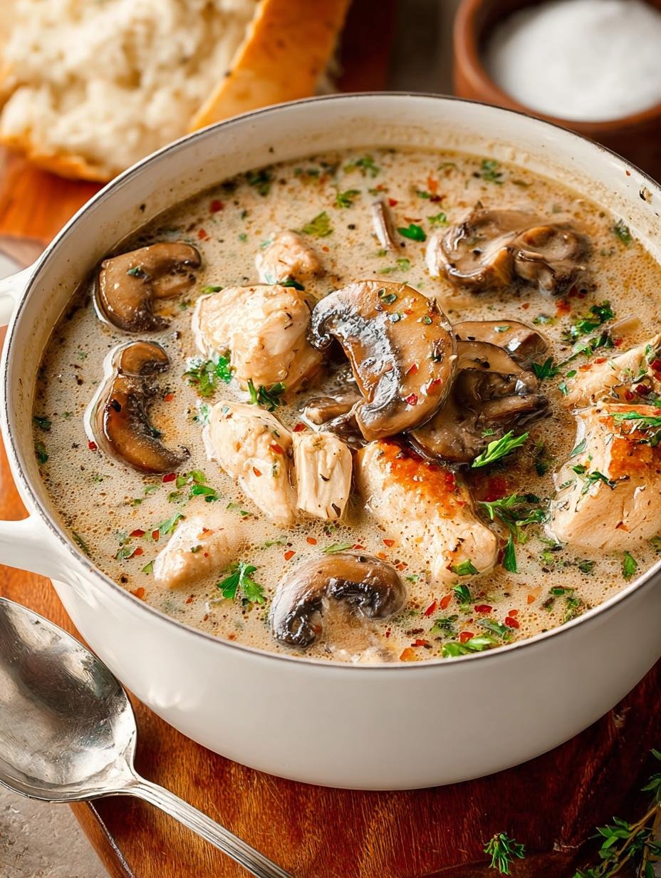 Creamy Chicken Mushroom Soup: A Comforting Delight - Creamy Chicken Mushroom Soup - main visual representation