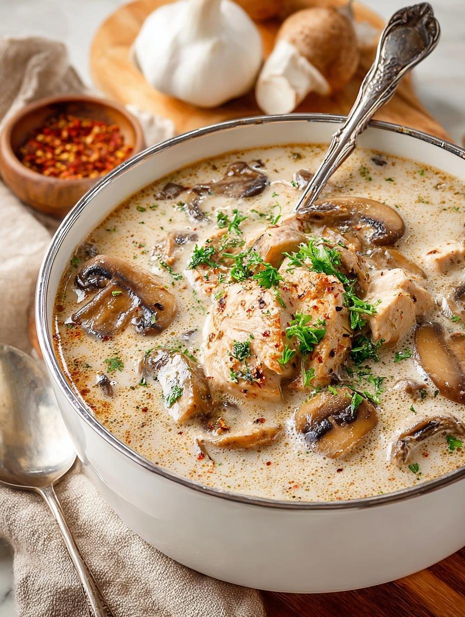 Creamy Chicken Mushroom Soup: A Comforting Delight - Creamy Chicken Mushroom Soup - additional detail